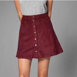 Abercrombie & Fitch Faux Suede A-line Skirt